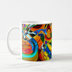 abstrakter, farbenfroher Hintergrund, nahtlos Kaffeetasse