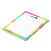 Abstrakter, farbenfroher moderner individuelle Nam Notizblock (Rotiert)