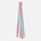 Abstrakter farbenfroher Pastell-Regenbogen-Ombre Krawatte (Rückseite)