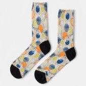 Abstrakter farbenfroher Tupfen Socken (Linkes Detail)