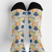 Abstrakter farbenfroher Tupfen Socken (Oben)