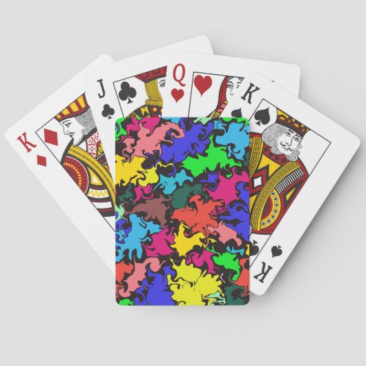 Abstrakter farbenfroher Wirbel / Spielkarten (Rückseite)