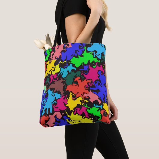 Abstrakter farbenfroher Wirbel / Tasche (Von Nahem)