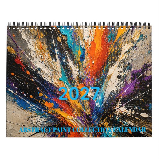 Abstrakter Farbexplosion-Kalender 2027 Kalender (Titelbild)