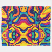 Abstrakter Farbfluss Fleecedecke (Vorderseite (Horizontal))