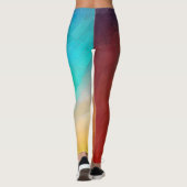 Abstrakter Farbfluss in Formen Leggings (Rückseite)
