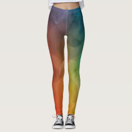 Abstrakter Farbfluss in Formen Leggings