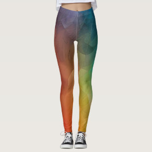 Abstrakter Farbfluss in Formen Leggings