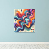 Abstrakter Farbfluss Kunstüberzüge Leinwanddruck (Insitu (Holzboden))