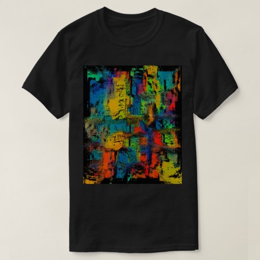 Abstrakter, farbiger 3D-T - Shirt (Design vorne)