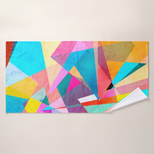 Abstrakter farbiger Aquarellhintergrund mit Diffus Badehandtuch (Badehandtuch)