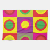 Abstrakter, farbiger Circle Square Nahtloses Muste Geschirrtuch (Horizontal)