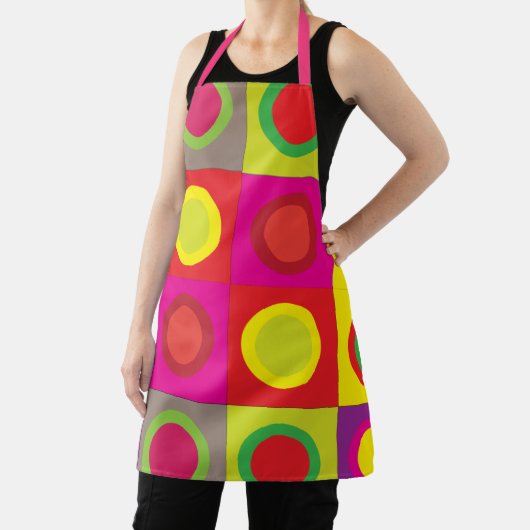 Abstrakter, farbiger Circle Square Nahtloses Muste Schürze (InSitu)
