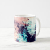 Abstrakter farbiger dynamischer Hintergrund mit Li Kaffeetasse (VorderseiteRechts)