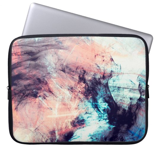 Abstrakter farbiger dynamischer Hintergrund mit Li Laptopschutzhülle (Vorderseite)