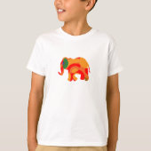 Abstrakter, farbiger geometrischer Elefant T-Shirt (Vorderseite)