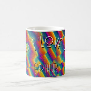 Abstrakter, farbiger Glas Papa I Liebe Sie maßgesc Kaffeetasse