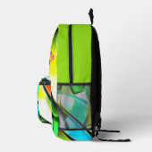 Abstrakter, farbiger, grafischer Personalisierter Bedruckter Rucksack (Rechts)