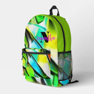 Abstrakter, farbiger, grafischer Personalisierter  Bedruckter Rucksack