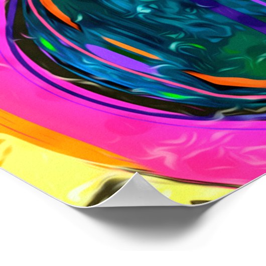 abstrakter farbiger Hintergrund mit farbenfroher S Poster (Ecke)