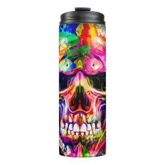 abstrakter farbiger Hintergrund mit farbenfroher S Thermosbecher