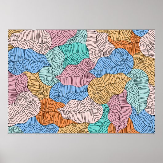 Abstrakter, farbiger Hintergrund Poster (Vorne)