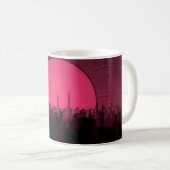 Abstrakter farbiger Hintergrund. Schönes Mondlicht Kaffeetasse (VorderseiteRechts)