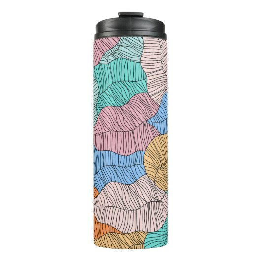 Abstrakter, farbiger Hintergrund Thermosbecher (Vorderseite)