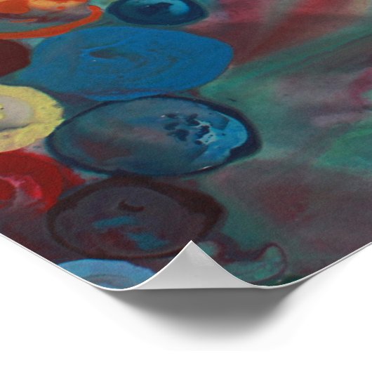 Abstrakter farbiger Kunstdruck Poster (Ecke)