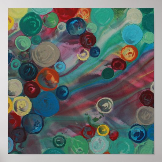Abstrakter farbiger Kunstdruck Poster (Vorne)