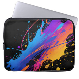 Abstrakter farbiger Spritzer Hintergrund Laptopschutzhülle