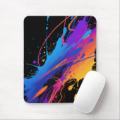 Abstrakter farbiger Spritzer Hintergrund Mousepad (Mit Mouse)