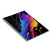 Abstrakter farbiger Spritzer Hintergrund Notizblock (Rechte Seite)