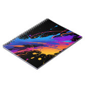 Abstrakter farbiger Spritzer Hintergrund Notizblock (Linke Seite)