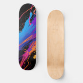 Abstrakter farbiger Spritzer Hintergrund Skateboard (Vorderseite)