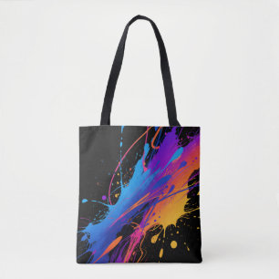 Abstrakter farbiger Spritzer Hintergrund Tasche