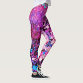 Abstrakter farbiger Spritzer Paint Rainbow Version Leggings (Rechts)