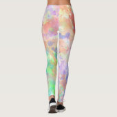 Abstrakter farbiger Spritzer Paint Rainbow Version Leggings (Rückseite)