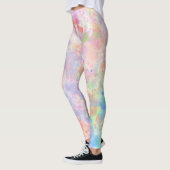 Abstrakter farbiger Spritzer Paint Rainbow Version Leggings (Links)