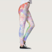 Abstrakter farbiger Spritzer Paint Rainbow Version Leggings (Rechts)