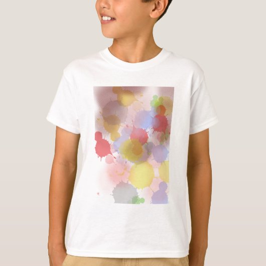 Abstrakter farbiger Spritzer T-Shirt (Vorderseite)