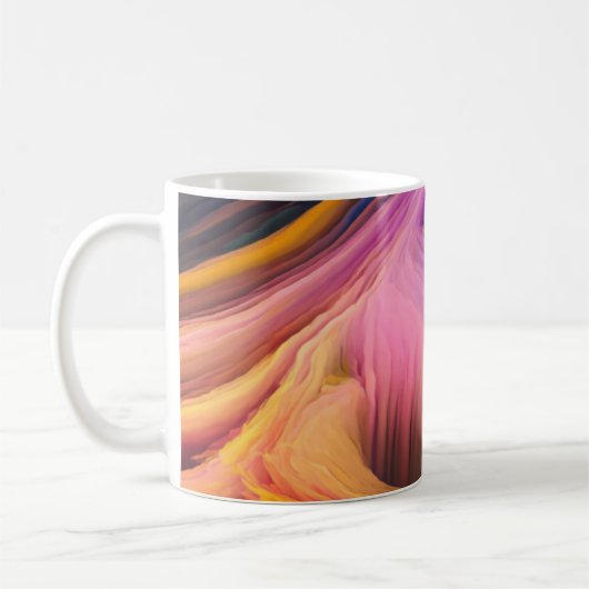 Abstrakter, farbiger Swirl Kaffeetasse (Links)