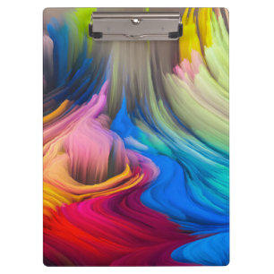Abstrakter, farbiger Swirl Klemmbrett