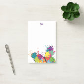 Abstrakter farbiger Tropfen Paint Butterfly Post-it Klebezettel (Büro)