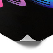 Abstrakter, farbiger Zeichn eines Adlers 2:3 Poster (Ecke)