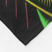 Abstrakter, farbiger Zeichn eines französischen Bu Fleecedecke (Ecke)