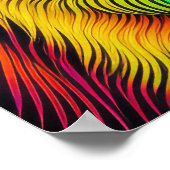 Abstrakter farbiger Zeichn eines Hundes 2:3 Poster (Ecke)