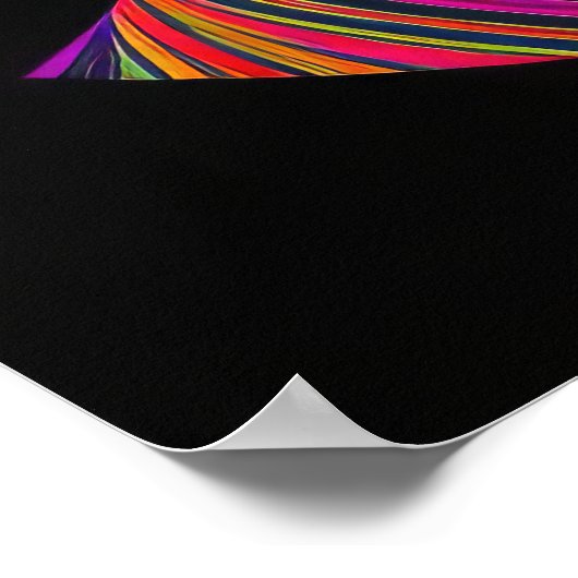 Abstrakter farbiger Zeichn eines Pferdes 2:3 II Poster (Ecke)