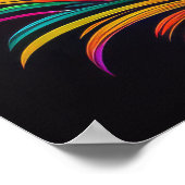 Abstrakter farbiger Zeichn von A Flamingo 2:3 II Poster (Ecke)