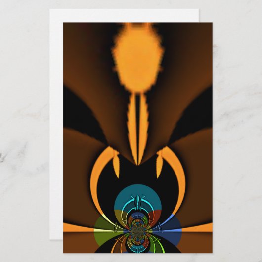 Abstrakter Farbkontrast Briefpapier (Vorne/Hinten)